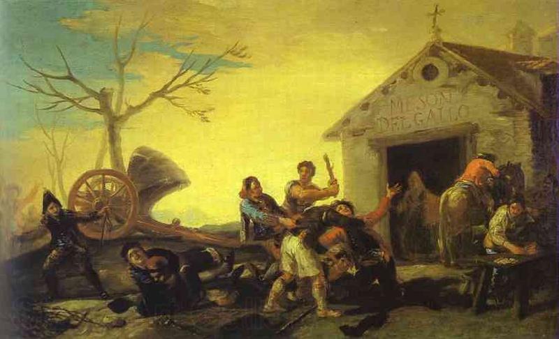 Francisco Jose de Goya Fight at Cock Inn Norge oil painting art